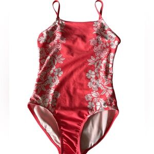 Old Navy Coral floral swimsuit size M(8)
